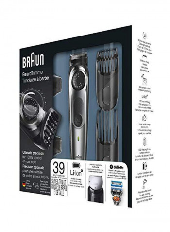 9-Piece Beard Trimmer Set Silver/Black