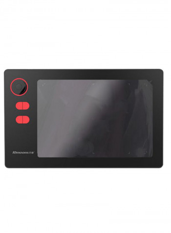 Professional Digital Graphic Tablet With Pen Black/Red