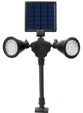 Solar Double Head Spot Lights Warm White