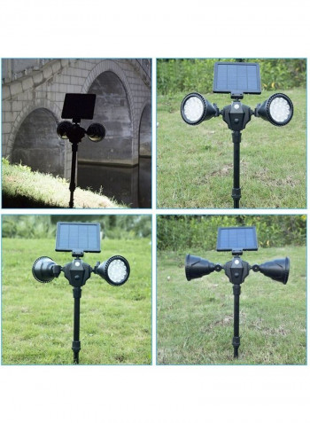 Solar Double Head Spot Lights Warm White