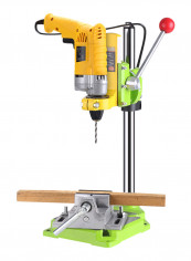 Electric Power Drill Press Stand With 90-Degree Rotating Frame Multicolour