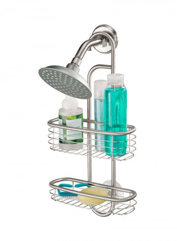 Forma Ultra Shower Caddy Silver 9.75x20.5x4.25inch