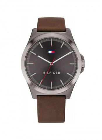 Men's Leather Quartz Analog Wrist Watch 1791717