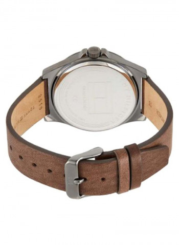 Men's Leather Quartz Analog Wrist Watch 1791717