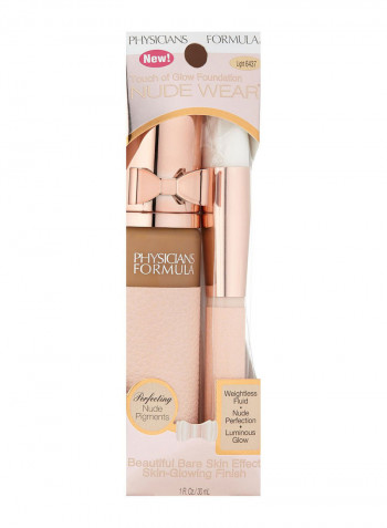 Nude Wear Glowing Cream Foundation With Brush Light