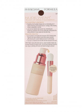 Nude Wear Glowing Cream Foundation With Brush Light