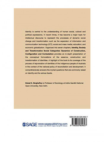 Identity, Society And Transformative Social Categories Hardcover