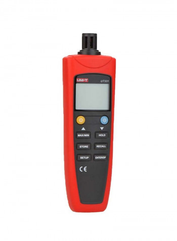 Digital Thermo Hygrometer Red/Black 185X54.8X33.8millimeter