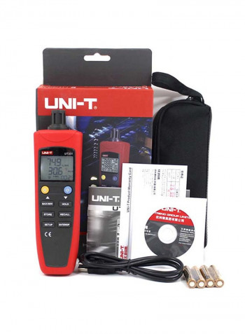 Digital Thermo Hygrometer Red/Black 185X54.8X33.8millimeter