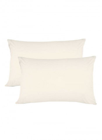 2-Piece Pillowcase Cotton Ivory