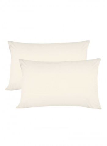 2-Piece Pillowcase Cotton Ivory