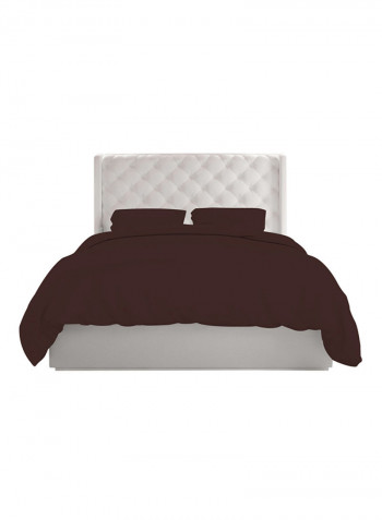 3-Piece Egyptian Cotton Duvet Cover Set Cotton Red Super King