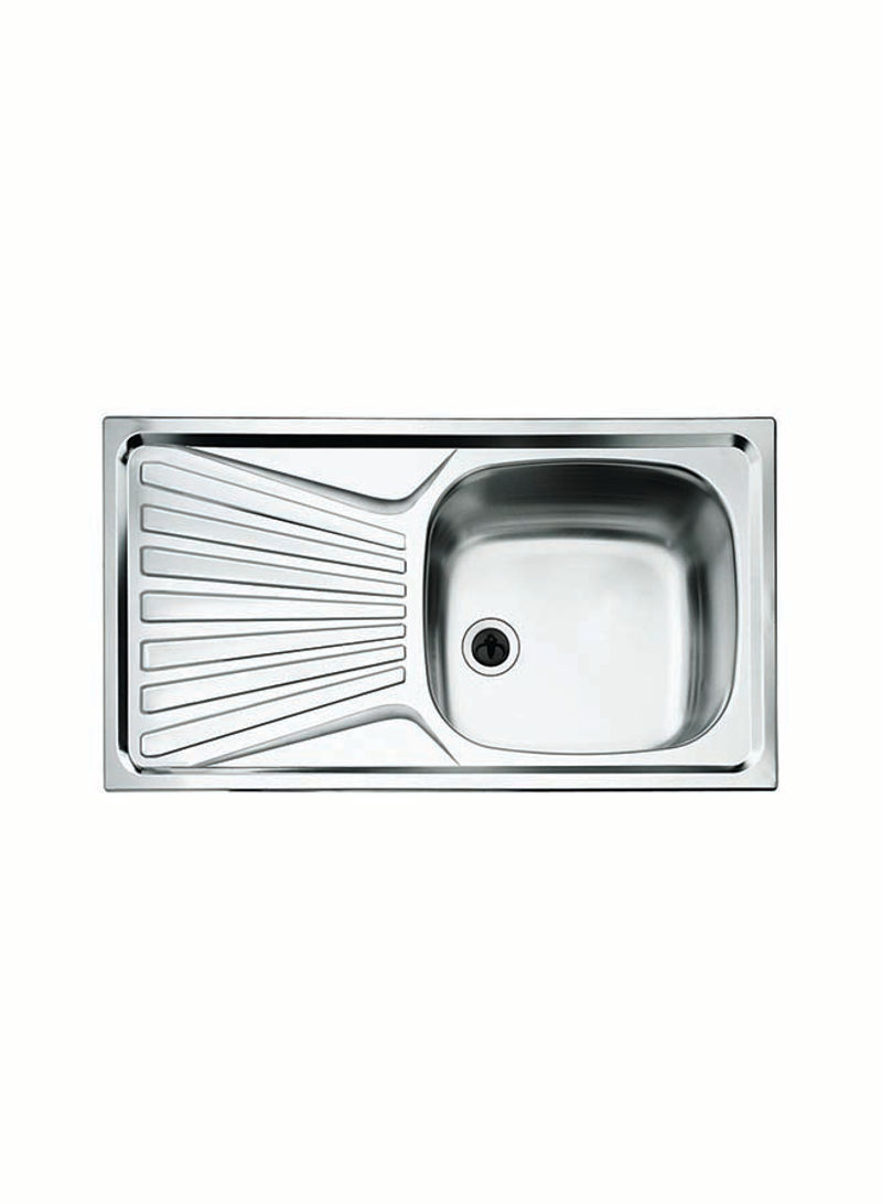 Deva 45 I-Cn 1B 1D Recessed 1 Bowl Kitchen Sink Silver 435x435x146mmmm