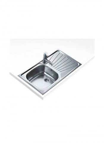 Deva 45 I-Cn 1B 1D Recessed 1 Bowl Kitchen Sink Silver 435x435x146mmmm