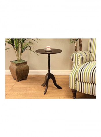 Wooden End Table Dark Cherry