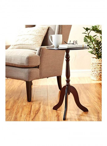 Wooden End Table Dark Cherry