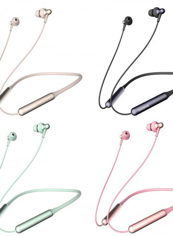 E1024 Stereo Wireless Neckband Bluetooth Earphone With Microphone Pink