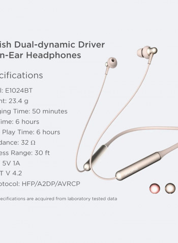 E1024 Stereo Wireless Neckband Bluetooth Earphone With Microphone Pink