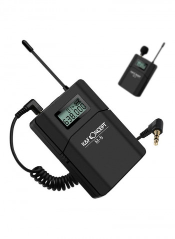 M8 UHF Wireless Lavalier Microphone For Video Camera And Camcorder LU-D5247 Black