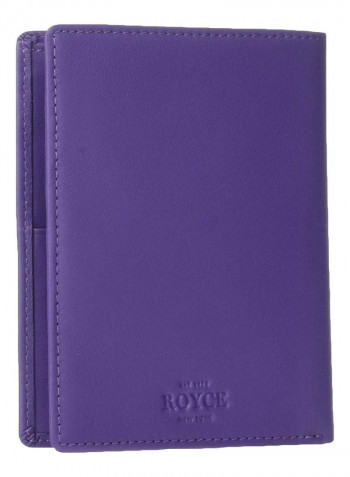 RFID Blocking Bifold Passport Holder Purple