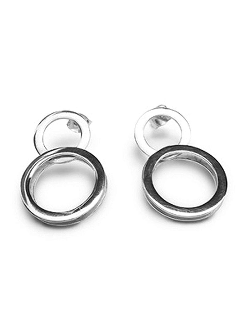 925 Sterling Silver Open Circle Stud Earrings