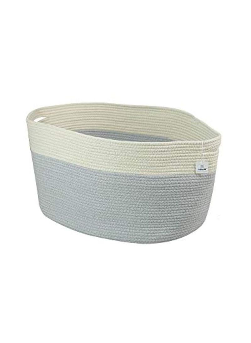 Cotton Rope Basket Grey/Black 23.6x17.7x13.8inch