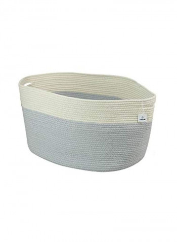 Cotton Rope Basket Grey/Black 23.6x17.7x13.8inch