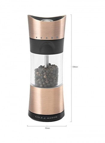 Handheld Pepper Mill Gold/Clear/Black