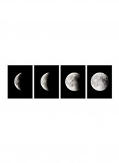 4-Piece Canvas Prints Wall Art Black/White 0.8x48x16inch