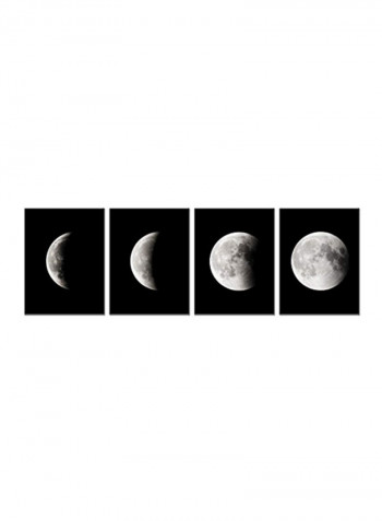 4-Piece Canvas Prints Wall Art Black/White 0.8x48x16inch