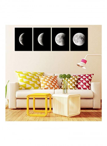 4-Piece Canvas Prints Wall Art Black/White 0.8x48x16inch