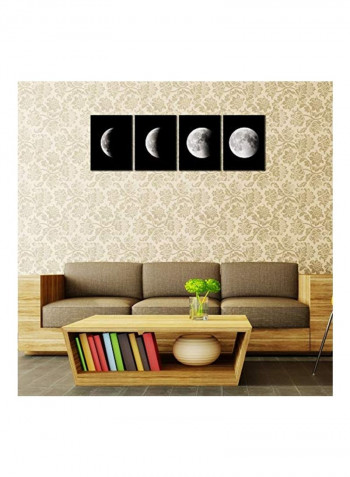 4-Piece Canvas Prints Wall Art Black/White 0.8x48x16inch