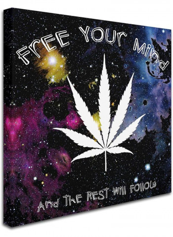 Free Your Mind Canvas Wall Art Multicolour 18 x 18inch