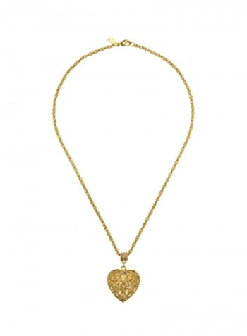 Alloy Crystal Studded Pendant Necklace