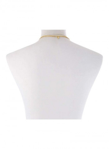 Alloy Crystal Studded Pendant Necklace