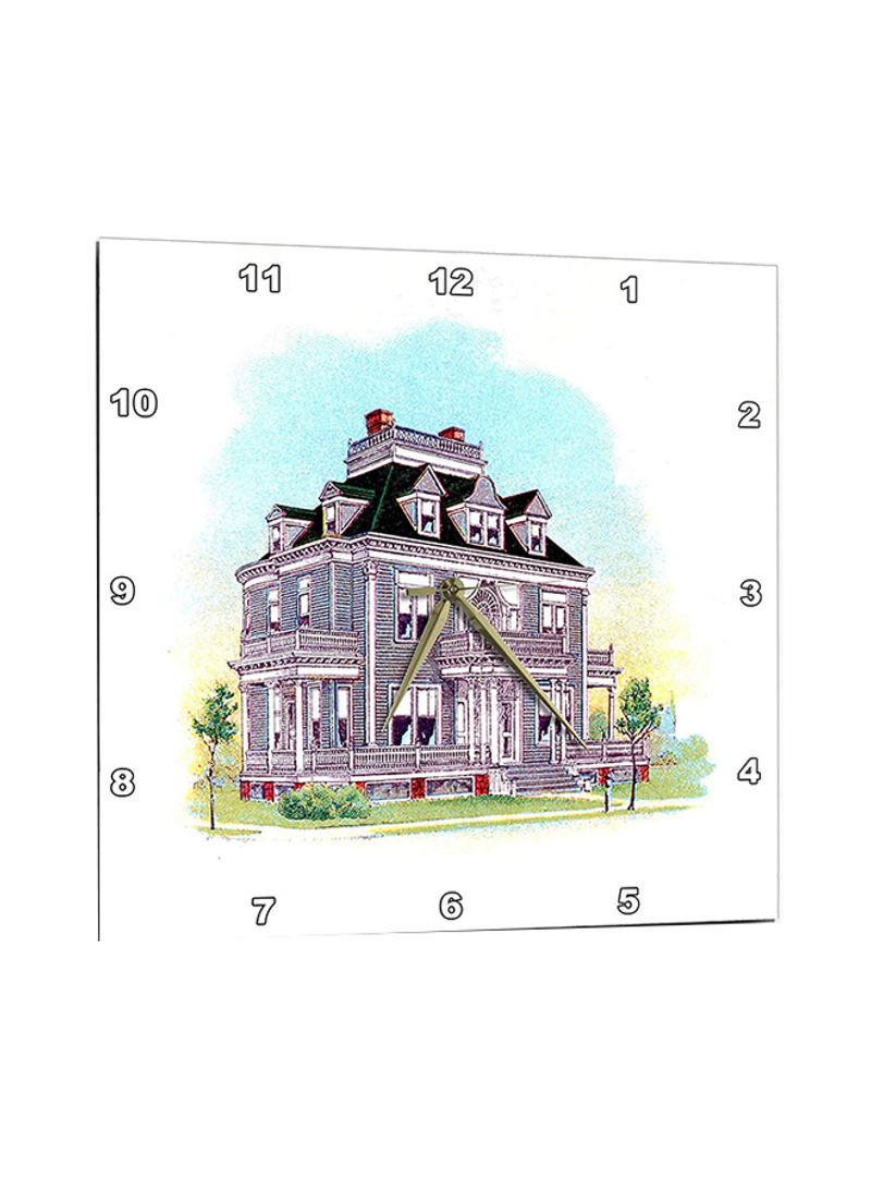 Victorian Home Printed Wall Clock Multicolour 10 x 10inch