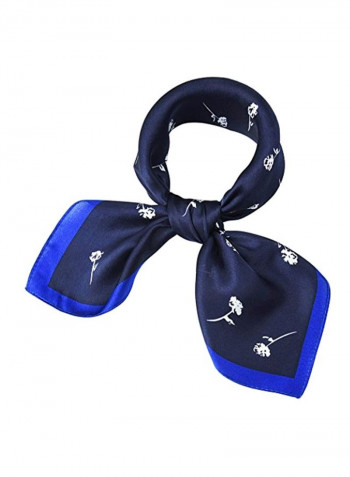 Printed Silk Neck Scarf Multicolour