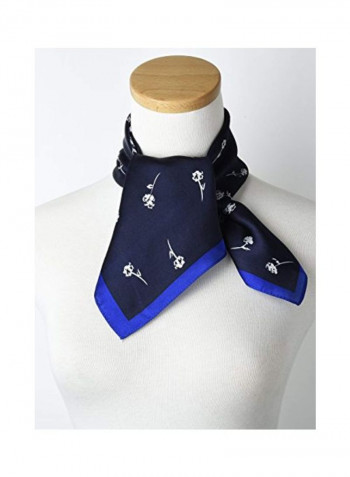 Printed Silk Neck Scarf Multicolour