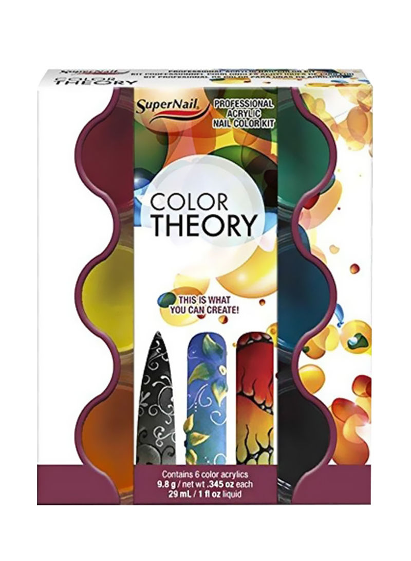 6-Piece Color Theory Nail Colour Kit Multicolour