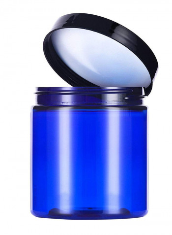 مجموعة مرطبان بغطاء يفتح بشكل جانبي مع ملعقة سباتولا وملصق من 18 قطعة Cobalt Blue/Black/White