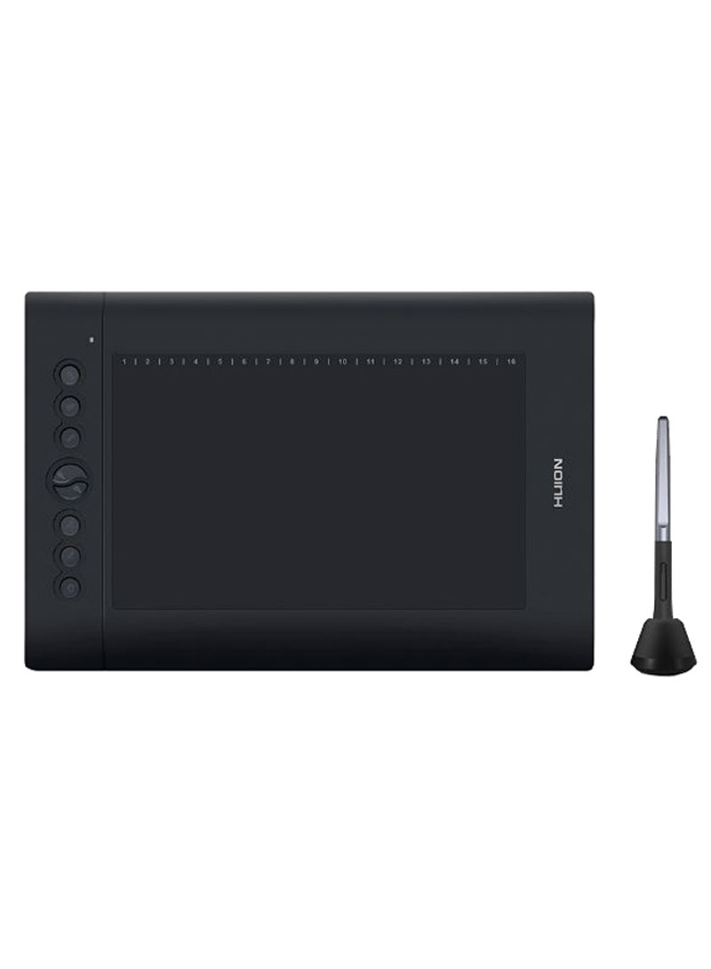 USB Graphics Drawing Tablet With Pen Black