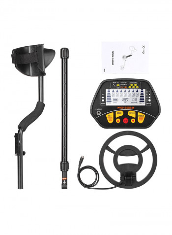 Lightweight Metal Detector With LCD Display Black
