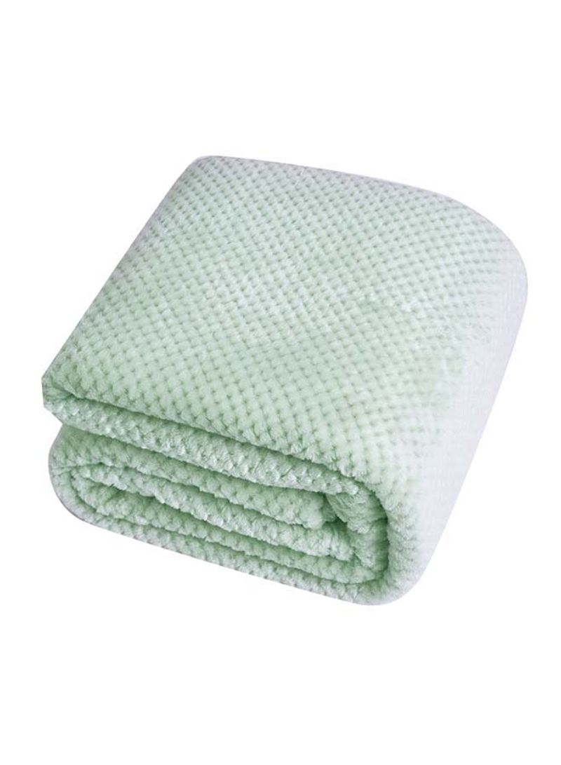 Modern Brief Style Soft Blanket Cotton Green 180x200centimeter