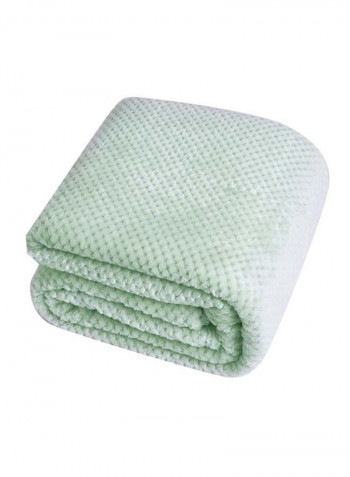 Modern Brief Style Soft Blanket Cotton Green 180x200centimeter