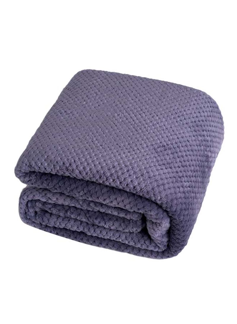Simple Solid Color Soft Blanket Cotton Blue 180x200centimeter