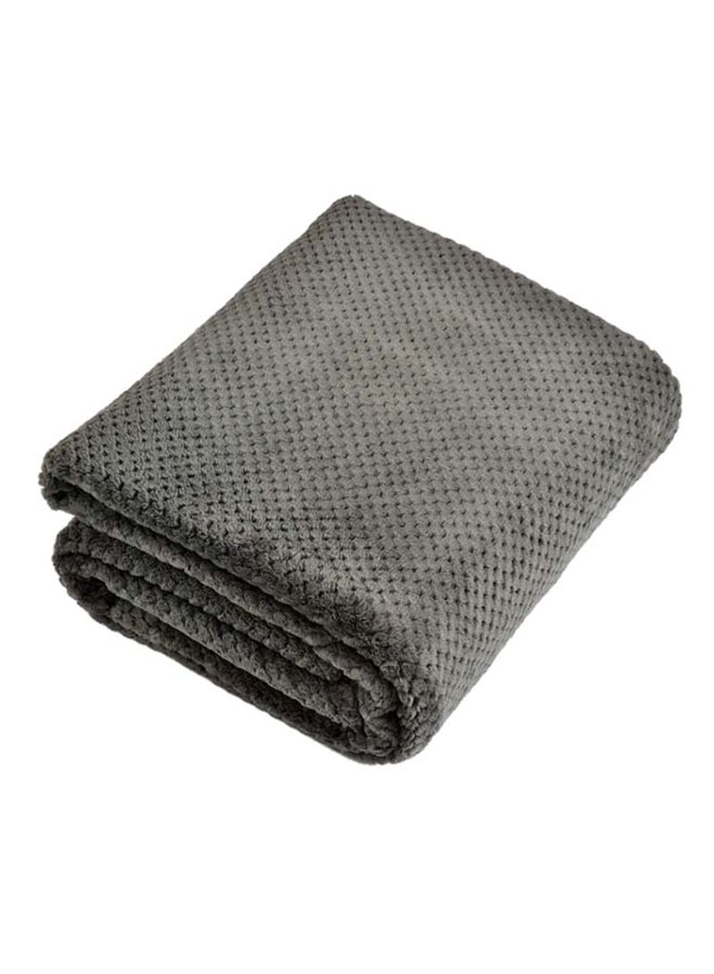 Simple Solid Color Soft Blanket Cotton Grey 180x200centimeter