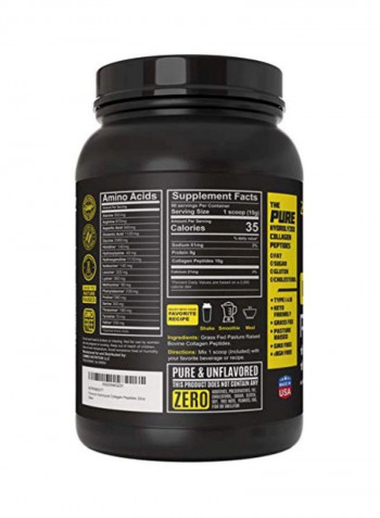 Hydrolyzed Collagen Peptides Dietary Supplement