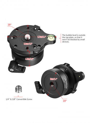 Dy-60N Tripod Adjusting Plate Level Base With Bubble Level  Bag Black