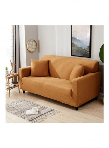 2-Seater Washable Sofa Protector Camel 1.85meter