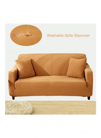 2-Seater Washable Sofa Protector Camel 1.85meter